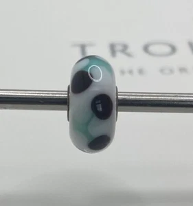 Trollbeads Purple Dot Porcelain Bead - Picture 1 of 4