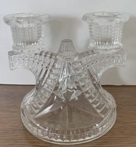 VINTAGE 10.5" CAMBRIDGE GLASS TWO ARM CANDELABRA NO. 1438 - Picture 1 of 9