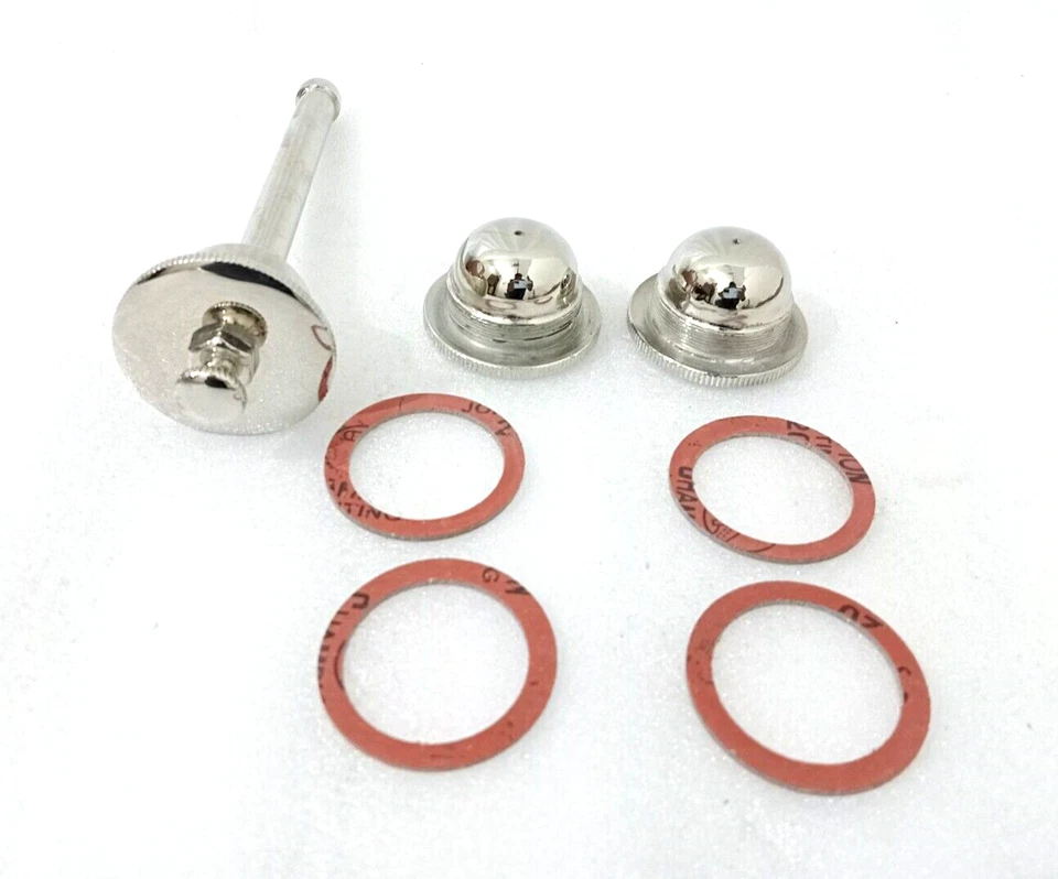 HARLEY DAVIDSON 1916-1924 J JD F FD GAS OIL TANK PRIMING PUMP & CAPS + GASKETS Foto 1 de 4