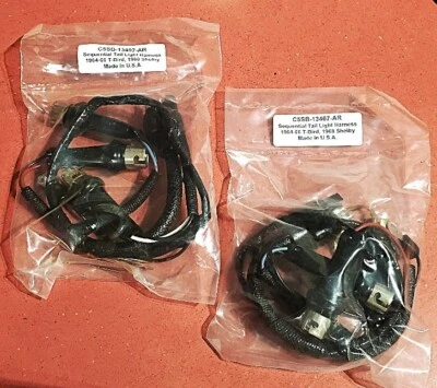 S6) 1968 Ford Shelby / 1965 66 TBird taillight harness with sockets PAIR R and L - Image 1 of 2