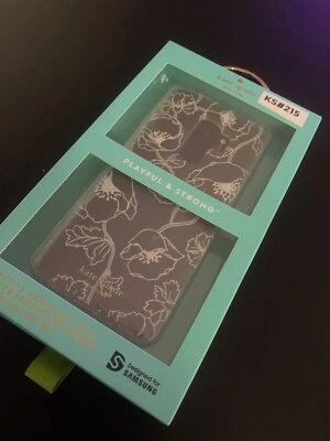 Kate Spade 硬壳保护壳 适用于三星 Galaxy S9+ 梦幻花卉白色 带宝石 — 第 1/4 张图片