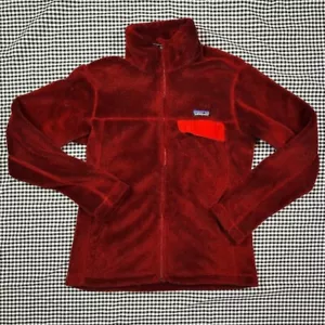 Patagonia Re-Tool Full Zip Sweatshirt Jacket Burgundy Red Womens Size Medium - Picture 1 of 5
