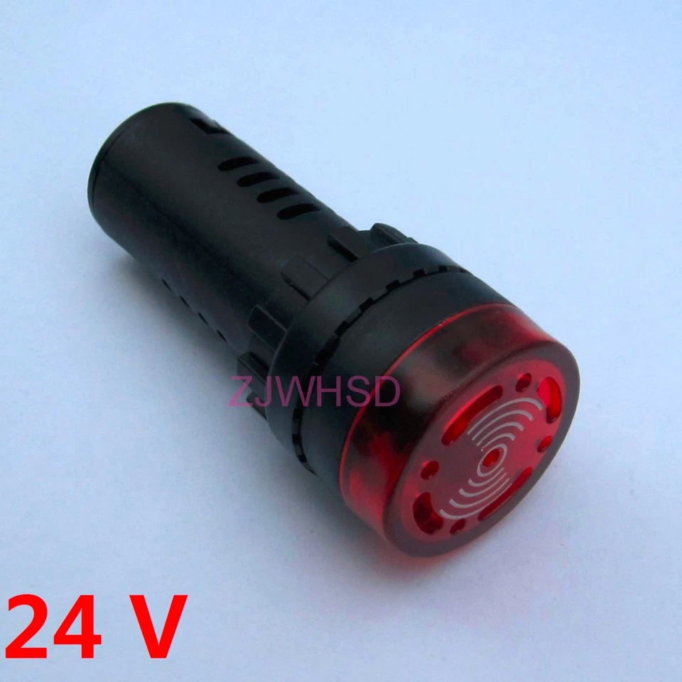 12v DC Red LED Anticipated Signal Lamp Alarm Indicator Light Flash Buzzer