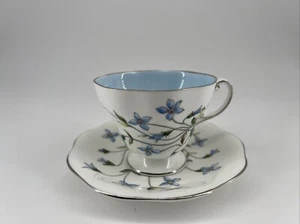 EB Foley Cup & Saucer Set, England Fine Bone China, Periwinkle Pattern, 3600 - Picture 1 of 7