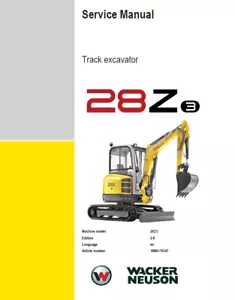 Wacker Neuson 28Z3 Service Manual | Kettenbagger | CD oder USB - Bild 1 von 7