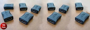 50 x HDMI Female to Female 3D HD 1080P Coupler Coupling Joiner Extender Adapter - Picture 1 of 1