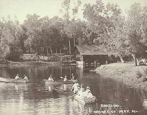 ORANGE COUNTY PARK Boathouse REDWOOD LAKE BOAT Photo Print 1578 11" x 14" - Picture 1 of 1