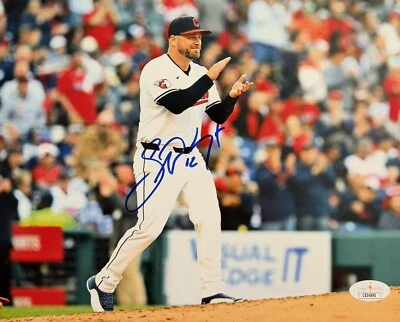 Stephen Vogt Signed Autographed Cleveland Guardians 8x10 Photo JSA COA  - Image 1 of 2