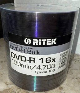 RITEK DVD-R 4,7 GB, 120min, 16x, 100 Stück - Bild 1 von 3
