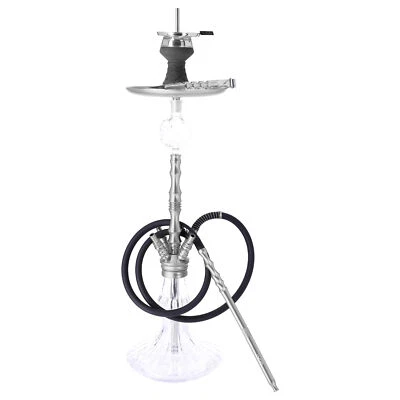 Luna Hookah Bigima Shisha Wasserpfeife Hookah Silber Aluminium Komplettset Neu - Bild 1 von 3
