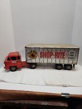 Vintage 1960's Louis Marx Shop Rite Tractor Trailer Truck Pressed Steel Toy