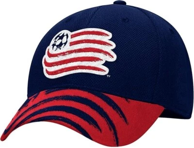 New England Revolution Men's Structured Flex Jersey Hook Hat by Adidas S/M M712Z - Image 1 of 2