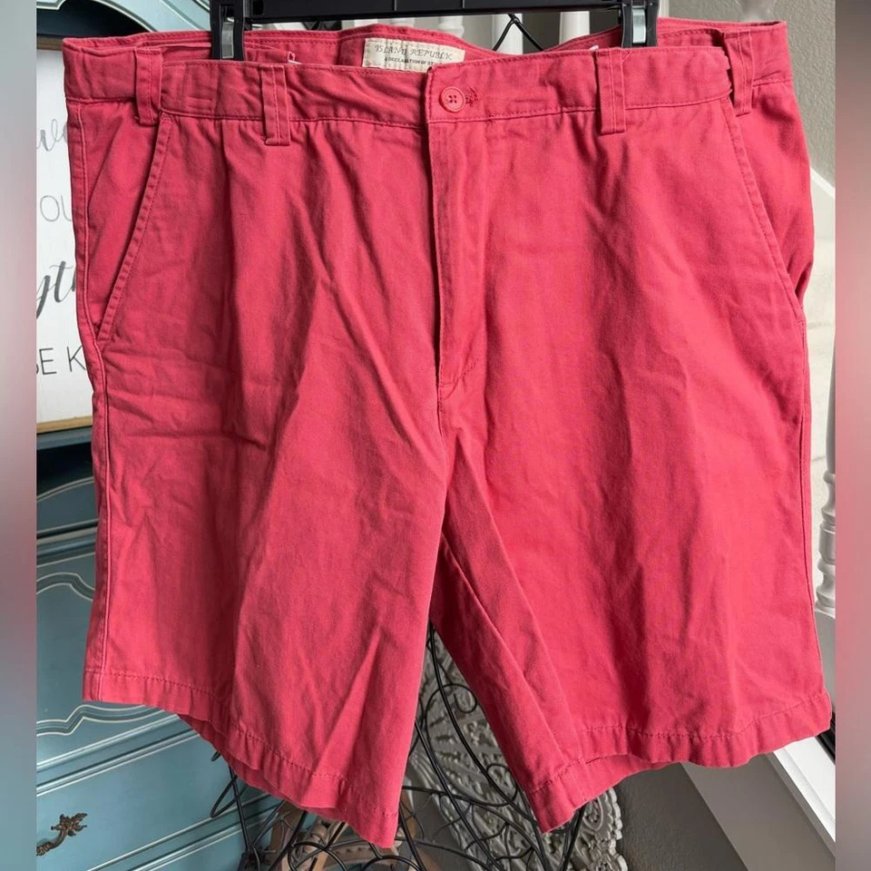 Island Republic 100% algodón elástico cintura bolsillos rojizo naranja talla 42 Foto 1 de 4