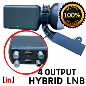 Hybrid LNB 4 output for sky q Freesat 4k g3 box fits MK4 Zone 1 or 2 satellite - Picture 1 of 2