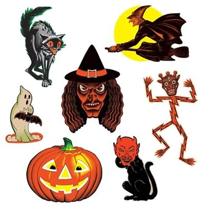 Recortes de cartón clásicos de Halloween retro Beistle - Imagen 1 de 2