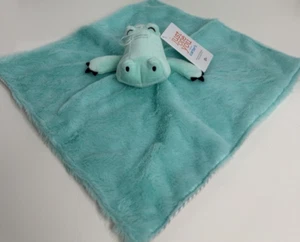 NWT Carters Just One You Aqua Green Alligator Crocodile Baby Security Blanket - Picture 1 of 6