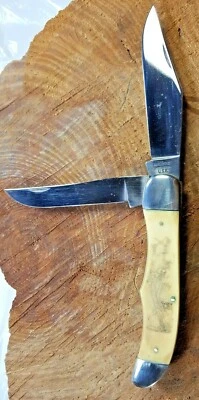 PARKER FROST EE. UU. SCHRADE 1978-8 BEAR CLUB SCRIMSHAW PLEGABLE CAZADOR BLANCO Foto 1 de 4