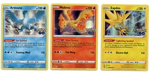 Legendary Birds Moltres - Zapdos - Articuno -  Holo Fol Pokemon Card Set - Picture 1 of 2