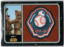 STAR WARS THE FORCE AWAKENS CHROME BASE PATCH INSERT CARD P-20 REY 559/686