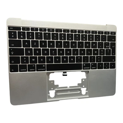 Apple MacBook 12" Retina A1534 Top Case Palmrest Silver French Keyboard 2015 - Image 1 of 2