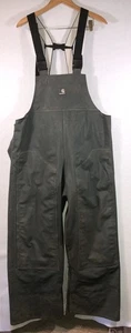 Carhartt Pettorina Antipioggia Tuta Waders Uomo Medio Verde Scuro PVC Impermeabile Taglia M - Foto 1 di 12