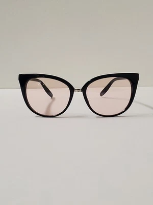 Женская черная оправа кошачий глаз розовые тонированные очки - Изображение 1 из 4