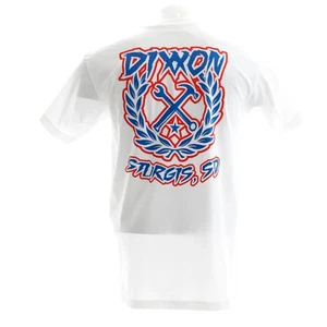 New Dixxon Mens T Shirt Large Short Sleeve White Blue Graphic Sturgis Motorcycle - Picture 1 of 5