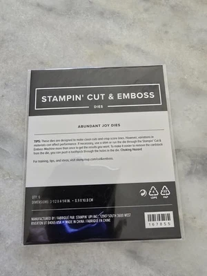 Paper Pumpkin ABUNDANT JOY DIES - Oct - Dec 2025 Stampin' UP! - Image 1 of 2