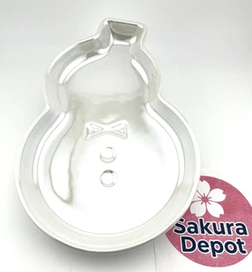 Le Creuset Snowman Dessert Plate White Lustre Stoneware Christmas Holiday Dish - Picture 1 of 11