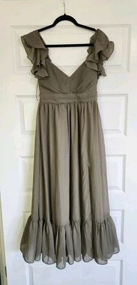Birdy Grey Women's Size M Thyme Michelle Chiffon Dress Bridesmaid - Image 1 of 4