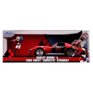 Chevrolet Corvette Stingray 1969 Harley Quinn con figura escala 1:24 Jada 31196 - Imagen 1 de 3
