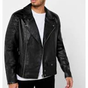 Chaqueta Topman Motociclista CUERO SINTÉTICO Manga Larga Cremallera Bolsillos MOTO Negra Mediana Nueva con Etiquetas - Imagen 1 de 10