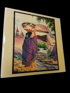 Doreman Burns Tesuque Maiden Tile Art Print 88 DMB 307 Artist Approved 8x8" - Picture 1 of 9