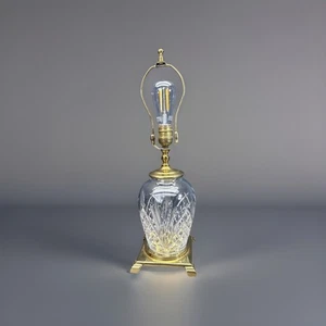 Waterford Crystal And Brass Jar AVERY Table Lamp 19" tall. - Free Shipping - Picture 1 of 15