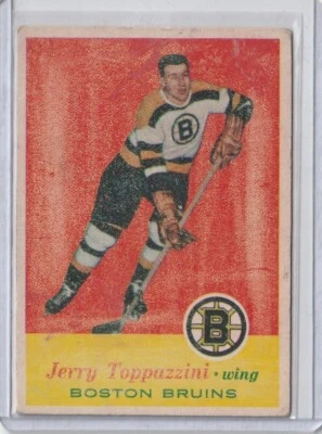 1957-58 Topps Jerry Toppazzini #5 (Fair - with small tape stain) - Image 1 of 2