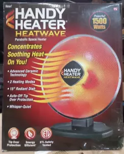 NEW Handy Heater Heatwave 1500W Portable Electric Space Heater Free US Shipping - Picture 1 of 4