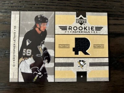 2006-07 Upper Deck Rookie Materials Kris Letang #RM-KL Rookie RC - Image 1 of 2
