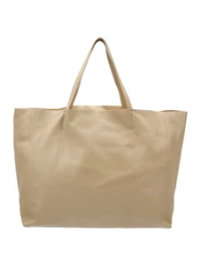 Celine Lambskin Leather Large Horizontal Cabas Shoulder Handbag Large Tote Bag - Picture 1 of 7