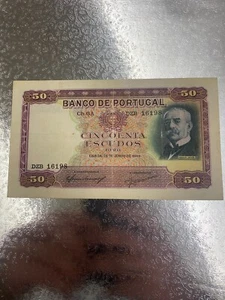 Nota 50 Escudos 1949 Portugal - Picture 1 of 2