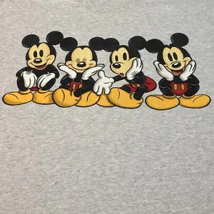 VTG Disney Mickey Mouse Faces Animations Grey T-Shirt One SIZE USA Runs Large - Picture 1 of 8