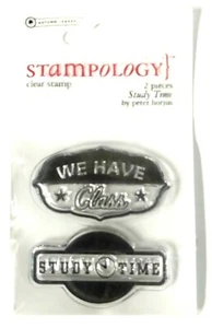WE HAVE CLASS Clear Rubber Mini Stamp Set Stamping Crafts by STAMPOLOGY Sale - Picture 1 of 1