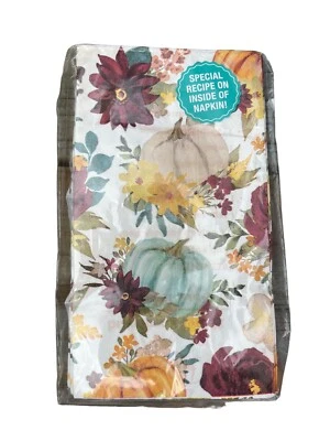 Servilletas de papel para invitados Pioneer Woman florales cosecha calabaza acción de gracias 24 2 capas Foto 1 de 2