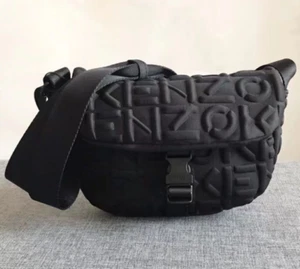 Kenzo Shoulder bag with logo pattern in black letters - Picture 1 of 8