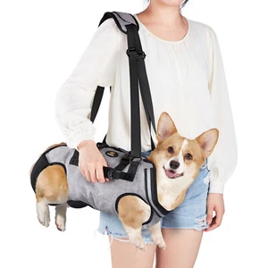 Pet Dog Puppy Sling Carrier Bag Mesh Lift Harness Whole Body Support Travel Tote - Picture 1 of 10