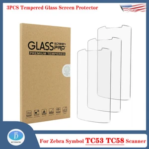 3PCS Tempered Glass Screen Protector Film for Zebra Symbol TC53 TC58 Scanner - Picture 1 of 6