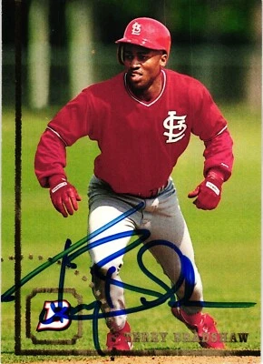 Terry Bradshaw #648 Signed 1994 Bowman MLB Baseball Card Cardinals AUTO - Image 1 of 2