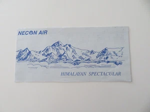 Necon Air (Nepal) Prospekt mit Panorama Himalaya Skyline = - Bild 1 von 3
