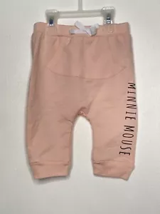 Disney Pull On Pants Baby Girls Size 6-9 Months Peach Jogger Elastic Waist - Picture 1 of 6