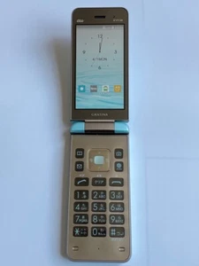 KYOCERA GRATINA KYF39 Light Blue Android Flip Phone Unlocked From Japan - Picture 1 of 20