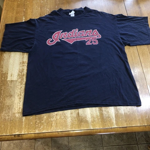 Vintage 2001 Cleveland Indians Jim Thome Jersey Shirt Size XL Cover